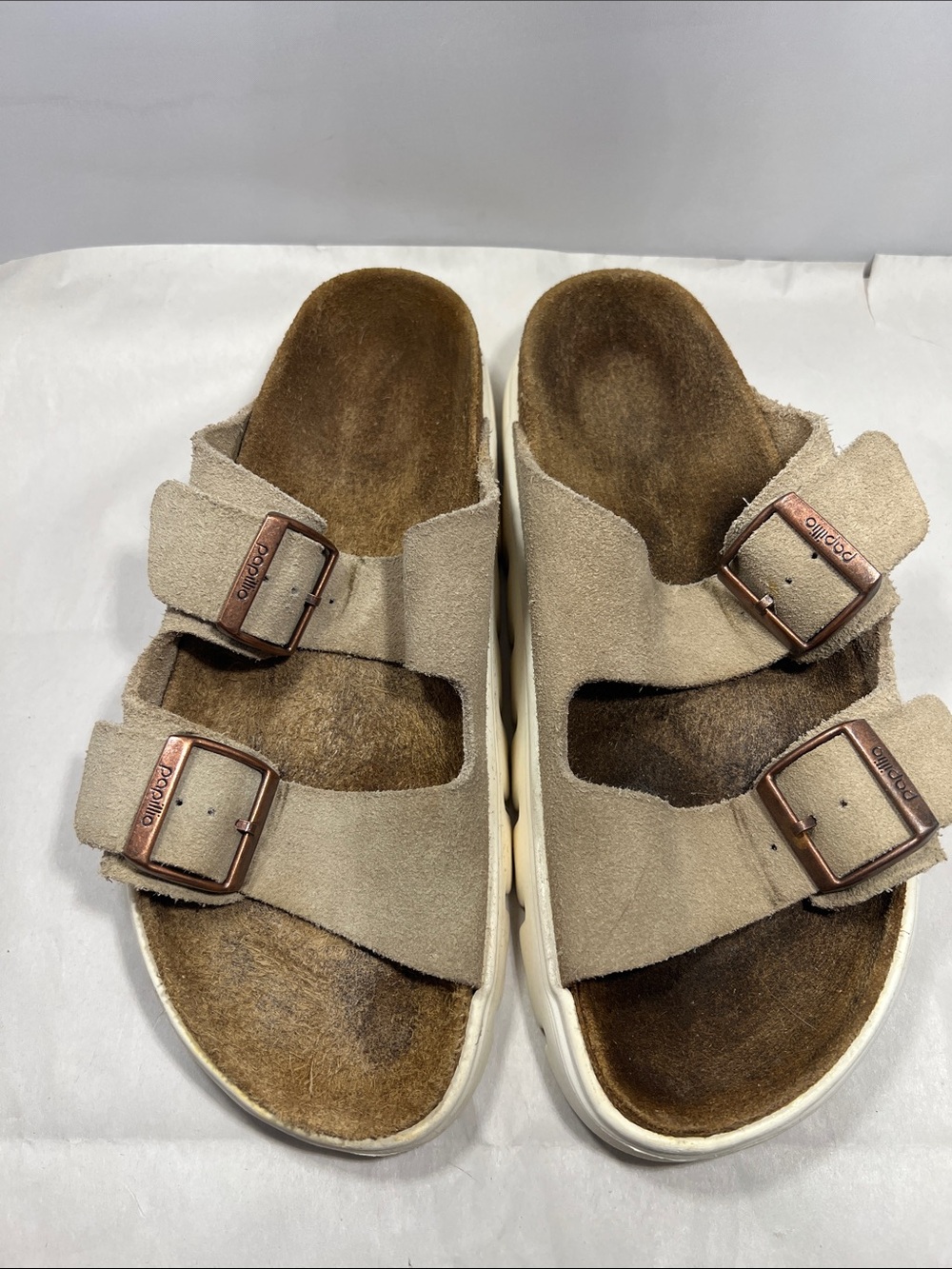 Birkenstock Papillon woman Taupe Suede Two‑Strap Sandal